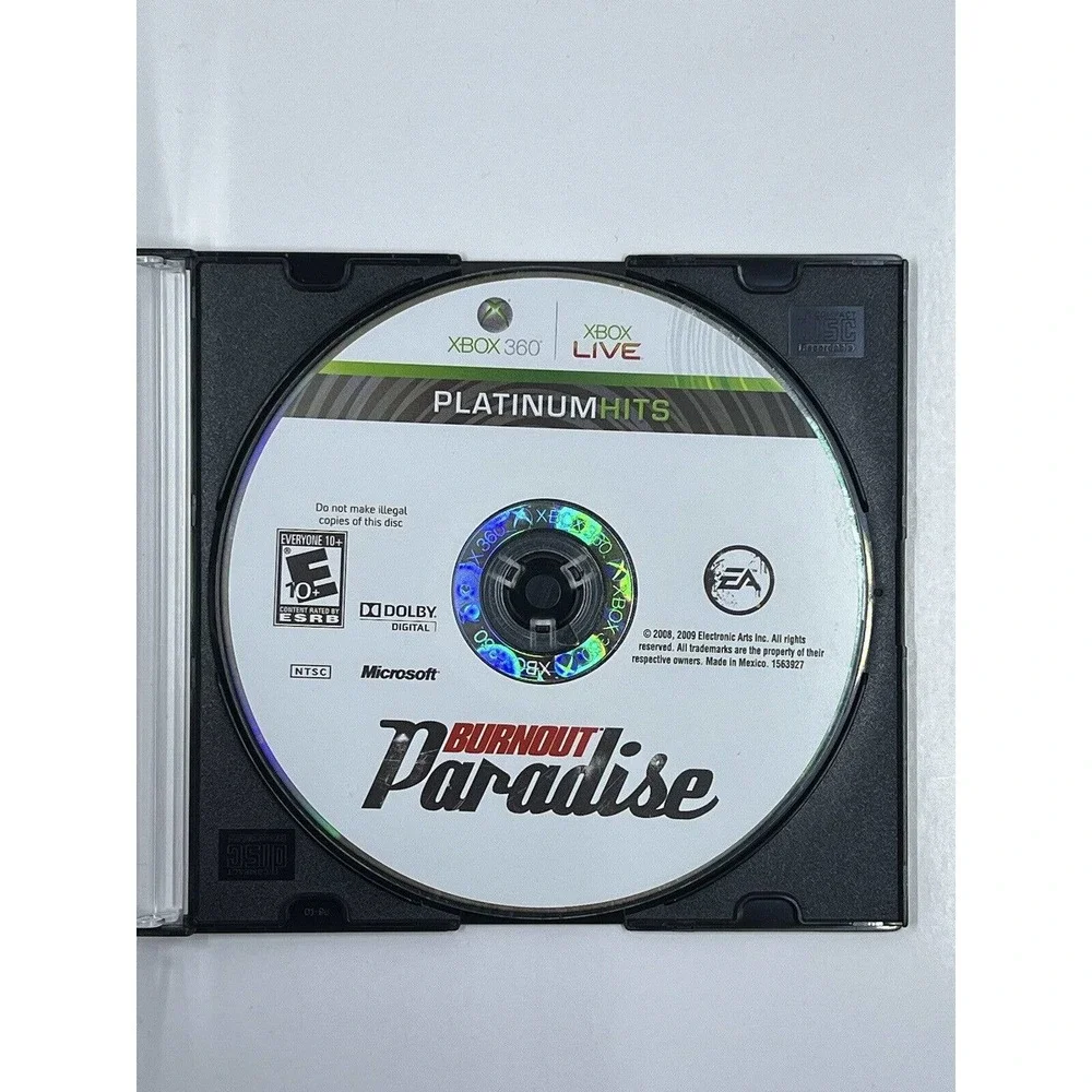 Xbox 360 Burnout Paradise Microsoft DISC ONLY TESTED